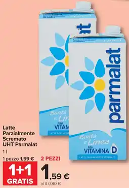 Carrefour Market Latte Parzialmente Scremato UHT Parmalat offerta