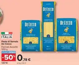 Carrefour Market Pasta di Semola De Cecco offerta