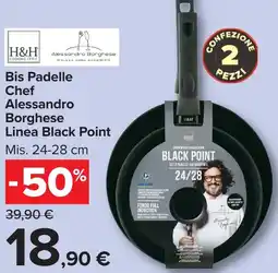 Carrefour Market Bis Padelle Chef Alessandro Borghese Linea Black Point offerta