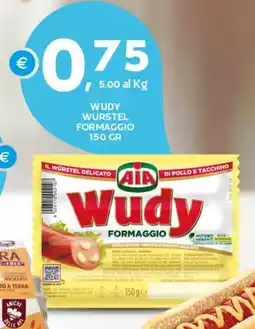 Extra Supermercati Wudy wurstel formaggio offerta