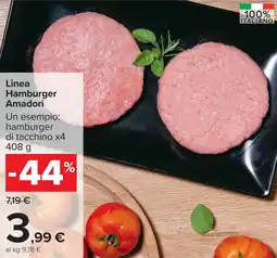 Carrefour Market Linea Hamburger Amadori offerta