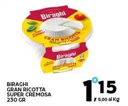 Extra Supermercati Biraghi gran ricotta super cremosa offerta