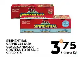 Extra Supermercati Simmentua carne lessata classica/basso contenuto di sale offerta