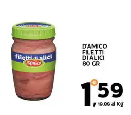 Extra Supermercati D'amico filetti di alici offerta