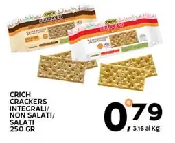 Extra Supermercati Crich crackers integrali/ non salati/ salati offerta