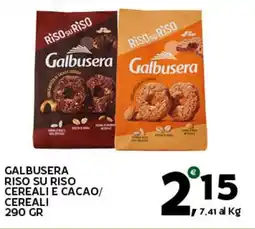 Extra Supermercati Galbusera riso su riso cereali e cacao/ cereali offerta