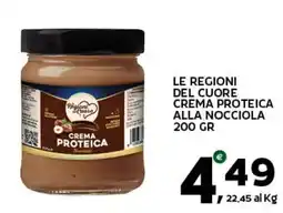 Extra Supermercati Le regioni del cuore crema proteica alla nocciola offerta