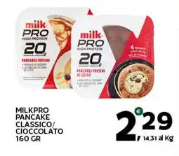 Extra Supermercati Milkpro pancake classico/ cioccolato offerta