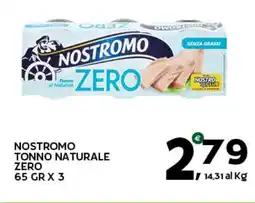 Extra Supermercati Nostromo tonno naturale zero offerta