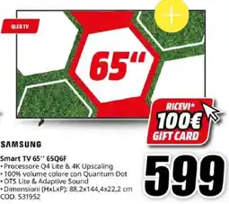 MediaWorld SAMSUNG Smart TV 65" 65Q6F offerta