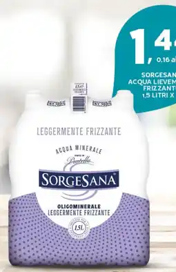 Extra Supermercati Sorgesana acqua lievemente frizzante offerta