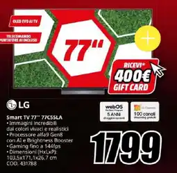 MediaWorld LG Smart TV 77" 77C55LA offerta
