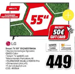 MediaWorld LG Smart TV 55" 55QNED70A6A offerta