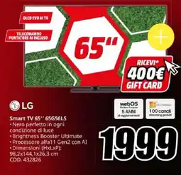 MediaWorld LG Smart TV 65" 65G56LS offerta