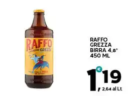 Extra Supermercati Raffo grezza birra 4.8° offerta