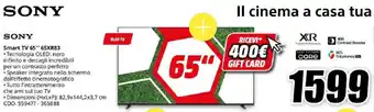 MediaWorld SONY Smart TV 65" 65XR83 offerta