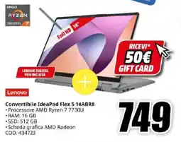 MediaWorld Lenovo Convertibile IdeaPad Flex 5 14ABR8 offerta