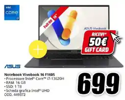 MediaWorld ASUS Notebook Vivobook 16 F1605 offerta
