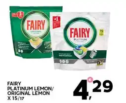 Extra Supermercati Fairy platinum lemon/ original lemon x 15/17 offerta