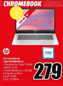MediaWorld hp Chromebook 14A-NF0004NLX offerta