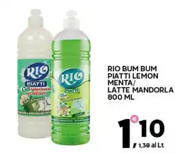 Extra Supermercati Rio bum bum piatti lemon menta/ latte mandorla offerta
