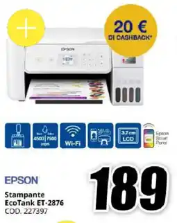 MediaWorld EPSON Stampante EcoTank ET-2876 offerta