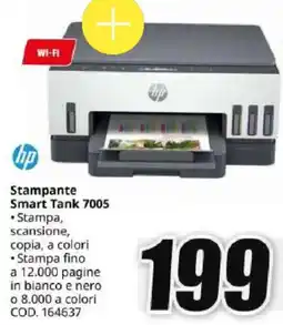 MediaWorld hp Stampante Smart Tank 7005 offerta