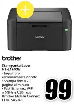 MediaWorld brother Stampante Laser HL-L1240W offerta