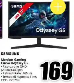 MediaWorld SAMSUNG Monitor Gaming Curvo Odyssey G5 offerta