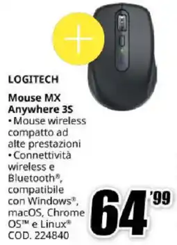 MediaWorld LOGITECH Mouse MX Anywhere 35 offerta