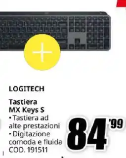 MediaWorld LOGITECH Tastiera MX Keys S offerta