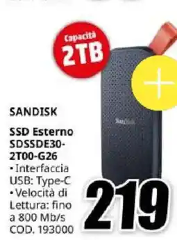 MediaWorld SANDISK SDSSDE30- 2T00-G26 offerta
