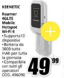 MediaWorld KEENETIC Roamer 4GLTE Mobile Hotspot Wi-Fi 6 offerta