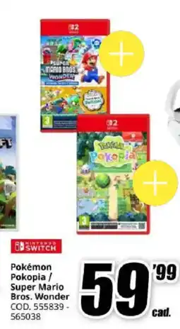 MediaWorld Nintendo SWITCH Pokémon Pokopia / Super Mario Bros. Wonder offerta