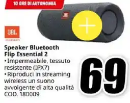 MediaWorld JBL Speaker Bluetooth Flip Essential 2 offerta