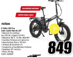 MediaWorld nilox E-Bike X8 Pro con ruote fat da 20" offerta