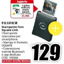 MediaWorld FUJIFILM Stampante Foto Square Link offerta