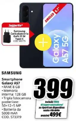 MediaWorld SAMSUNG Smartphone Galaxy A57 offerta