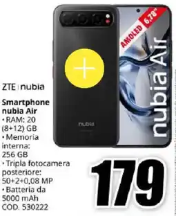 MediaWorld ZTE nubia Smartphone nubia Air offerta