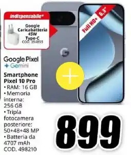 MediaWorld Google Pixel Smartphone Pixel 10 Pro offerta