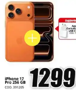 MediaWorld iPhone 17 Pro 256 GB offerta