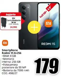 MediaWorld Smartphone Redmi 15 8+256 offerta