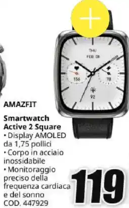 MediaWorld AMAZFIT Smartwatch Active 2 Square offerta