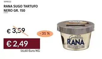 Prezzemolo e Vitale Rana sugo tartufo nero offerta