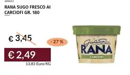 Prezzemolo e Vitale Rana sugo fresco ai carciofi offerta