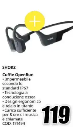 MediaWorld SHOKZ Cuffie OpenRun offerta