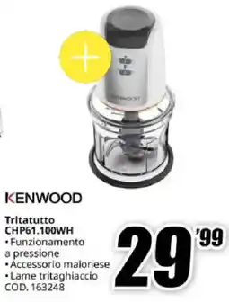 MediaWorld KENWOOD Tritatutto CHP61.100WH offerta