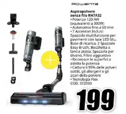 MediaWorld Rowenta Aspirapolvere senza filo RH7A32 offerta
