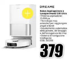 MediaWorld DREAME Robot Aspirapolvere e Lavapavimenti D30 Ultra offerta