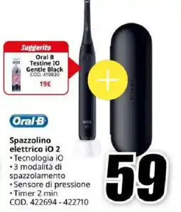 MediaWorld Oral B Spazzolino elettrico iO 2 offerta